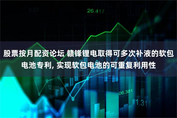 股票按月配资论坛 赣锋锂电取得可多次补液的软包电池专利, 实现软包电池的可重复利用性
